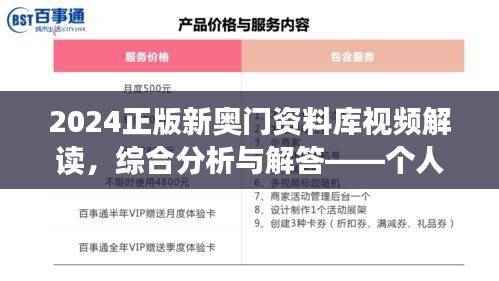 2024正版新奥门资料库视频解读,综合分析与解答——个人专属版MYW717.76