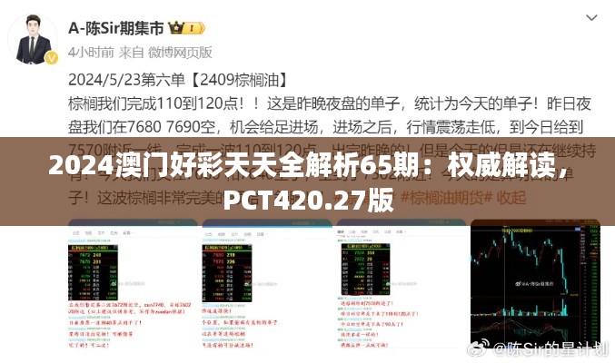 2024澳门好彩天天全解析65期：权威解读，PCT420.27版
