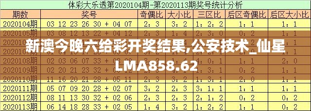 新澳今晚六给彩开奖结果,公安技术_仙星LMA858.62
