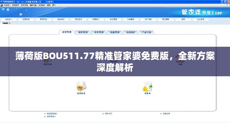 薄荷版BOU511.77精准管家婆免费版,全新方案深度解析
