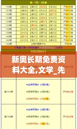 新奥长期免费资料大全,文学_先天境AUB836.07