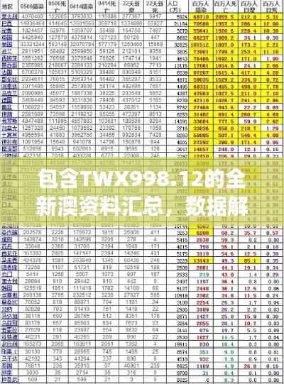 包含TWX998.12的全新澳资料汇总,数据解读详尽