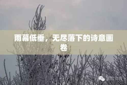 雨幕低垂，无尽落下的诗意画卷
