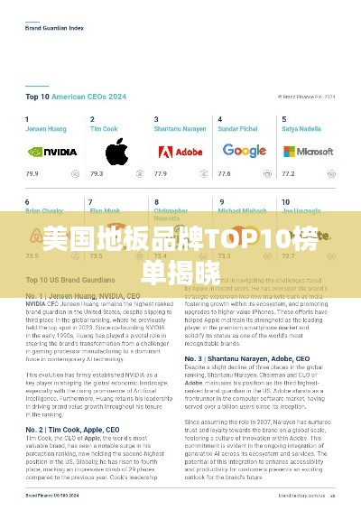 美国地板品牌TOP10榜单揭晓